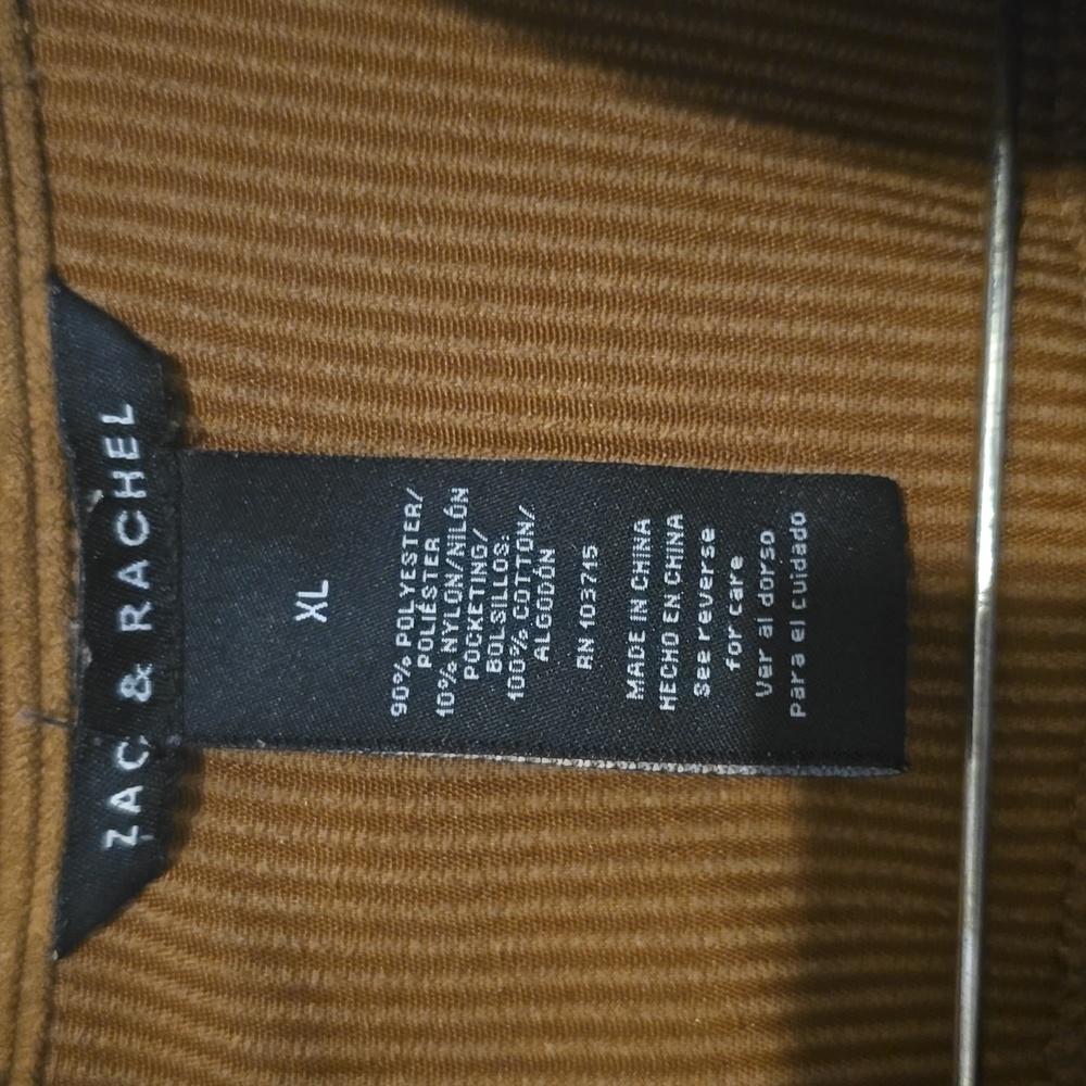womens Brown Corduroy Jacket, xl - Picture 2 of 4